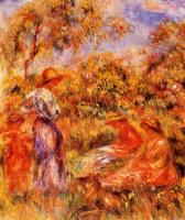 Renoir, Pierre Auguste - Three Women and Child in a Landscape